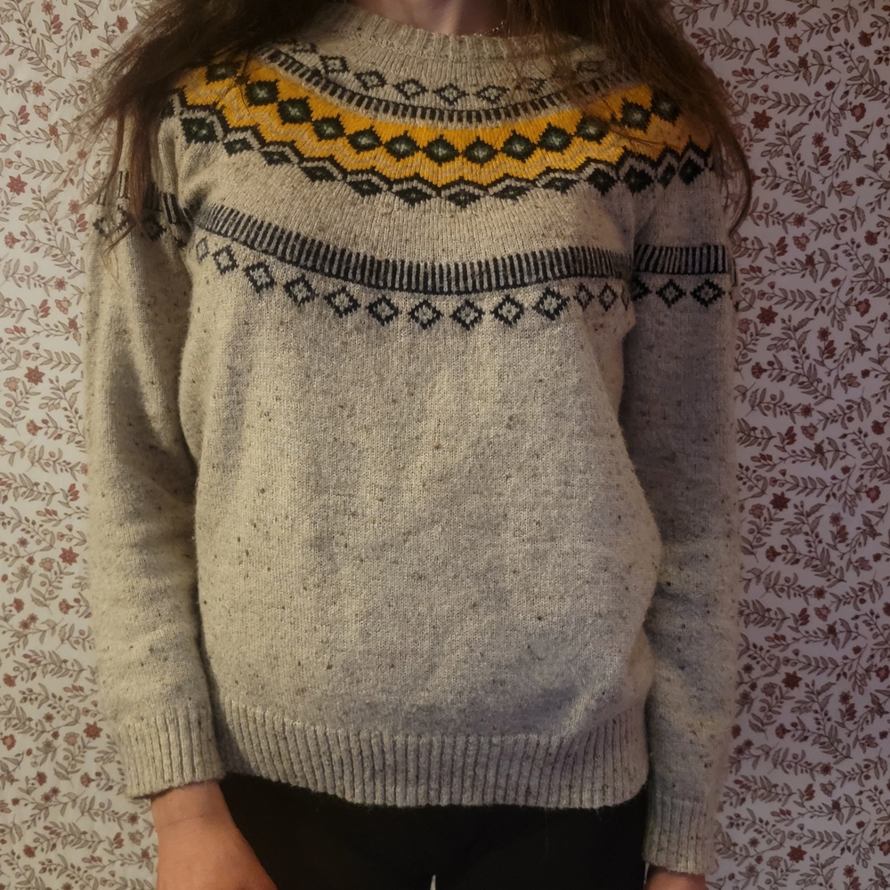 Grey Patterned Sweater